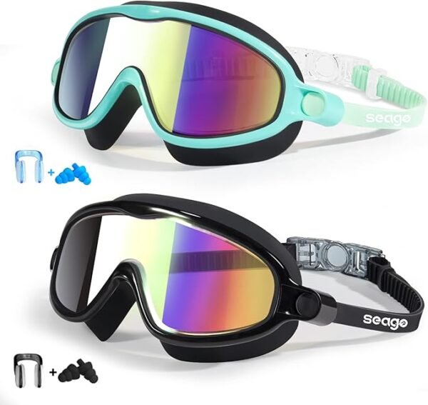 seago swim goggles 2 pack anti
