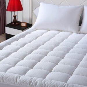easeland queen size mattress pad pillow top mattress cover quilted fitted mattress
