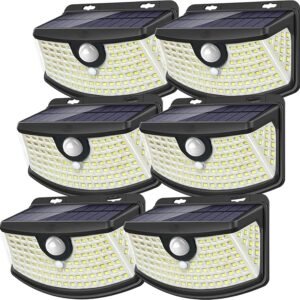 aootek new solar motion sensor lights 120 leds with lights reflector