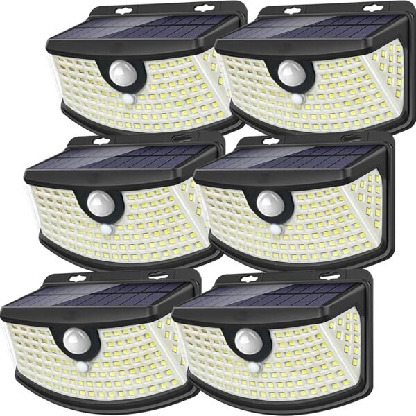 aootek new solar motion sensor lights 120 leds with lights reflector