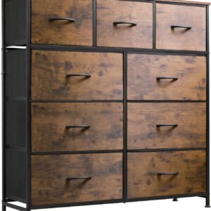 wlive 9 drawer dresser, fabric storage tower