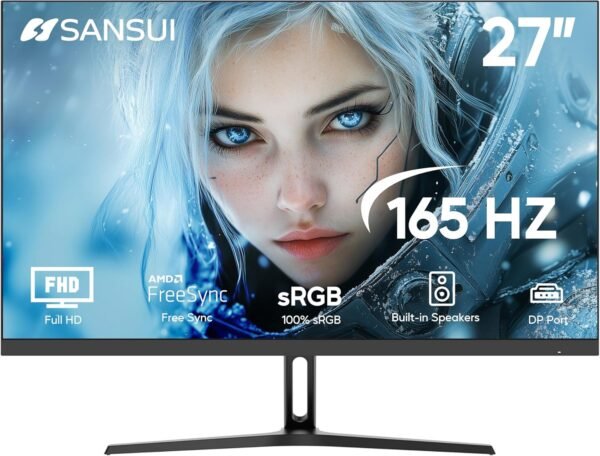 sansui 27 inch gaming monitor 165hz 1ms computer monitor
