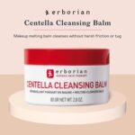 erborian centella melting cleansing balm gentle facial cleanser removes makeup without stripping skin of natural oils, safe around eyes sweet almond oil & shea butter for nourished skin 1.0 oz