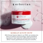 erborian centella melting cleansing balm gentle facial cleanser removes makeup without stripping skin of natural oils, safe around eyes sweet almond oil & shea butter for nourished skin 1.0 oz