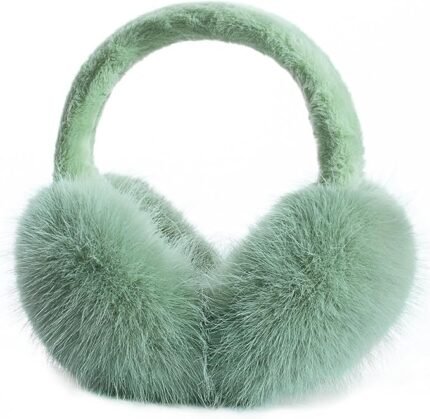 winter ear muffs for women men foldable fuzzy earmuffs faux fur ear warmer, perfect ear covers for cold days