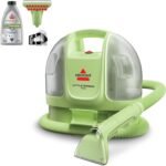 bissell little green mini portable carpet and upholstery deep cleaner, car/auto detailer, with hydrorinse self cleaning tool and 4" tough stain tool,...