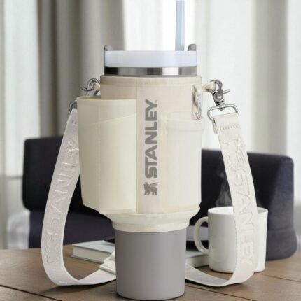 stanley all day quencher carry all for 40 oz tumbler with handle | crossbody bag with phone holder pocket, card sleeve & detachable strap | water bottle...