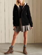 yeokou women's casual full zip up sherpa lined hoodie sweatshirt jacket coat