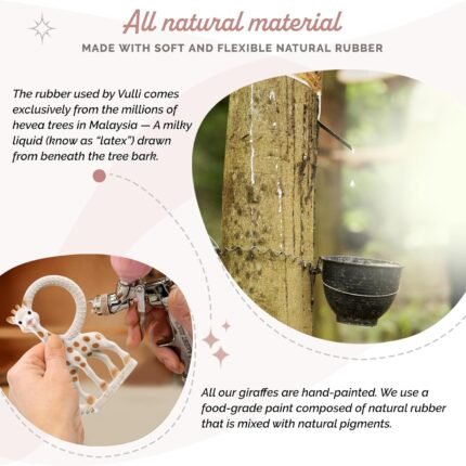 sophie la girafe teething ring | made from natural rubber | designed for teething babies | awaken all 5 senses | easy to clean