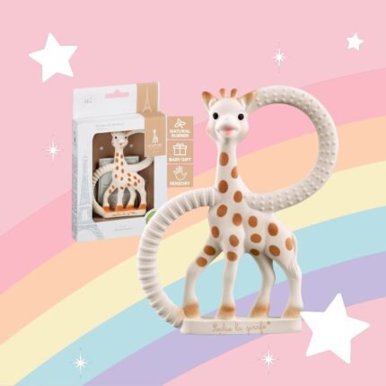 sophie la girafe teething ring | made from natural rubber | designed for teething babies | awaken all 5 senses | easy to clean
